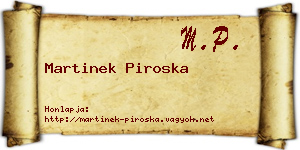 Martinek Piroska névjegykártya
