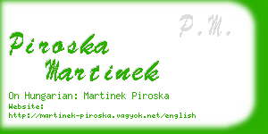 piroska martinek business card